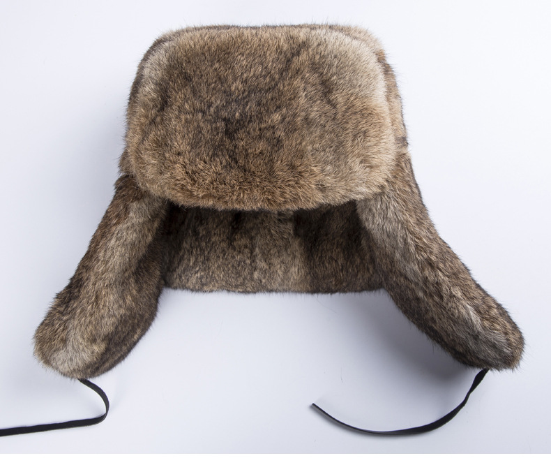 Capelli di coniglio simulati Lei Feng uomini in inverno, di mezza età e anziani, pelliccia nord-orientale per il calore, orecchio ispessito all'aperto_voghion.com