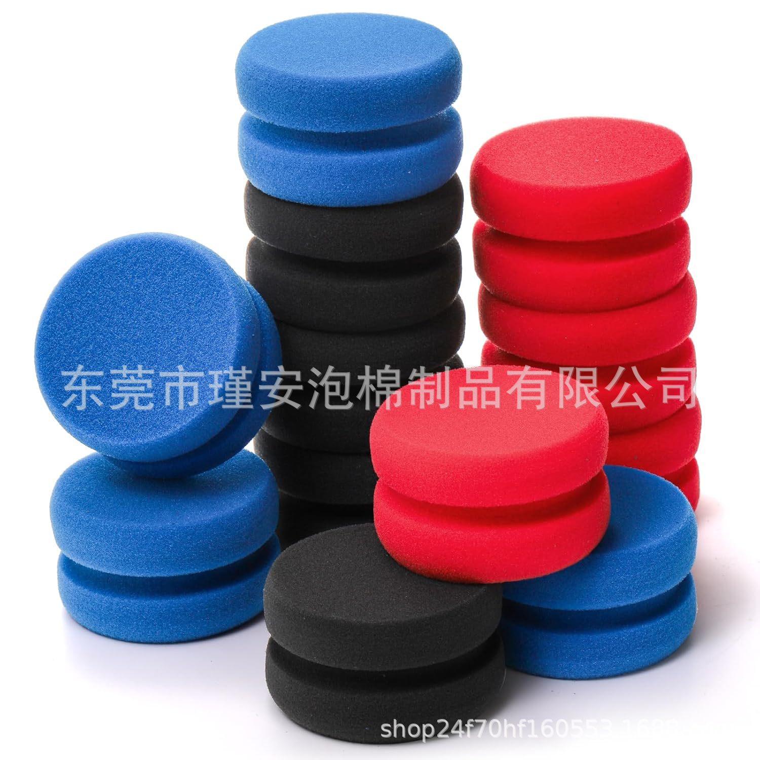 适用于手工艺品 陶土 上蜡和清洁家具汽车细节处理双面圆形海绵