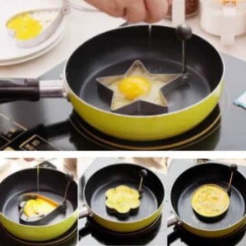 Форма для жарки яиц из утолщенной нержавеющей стали, форма для яиц-пашот, форма для жарки яиц в форме сердца, креативное кольцо для жарки яиц