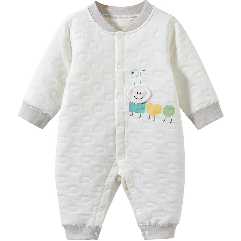 Mono para bebé para primavera, otoño e invierno, ropa unisex para recién nacido, algodón acolchado, pelele cálido de algodón puro, conjunto de otoño para bebé. image 6