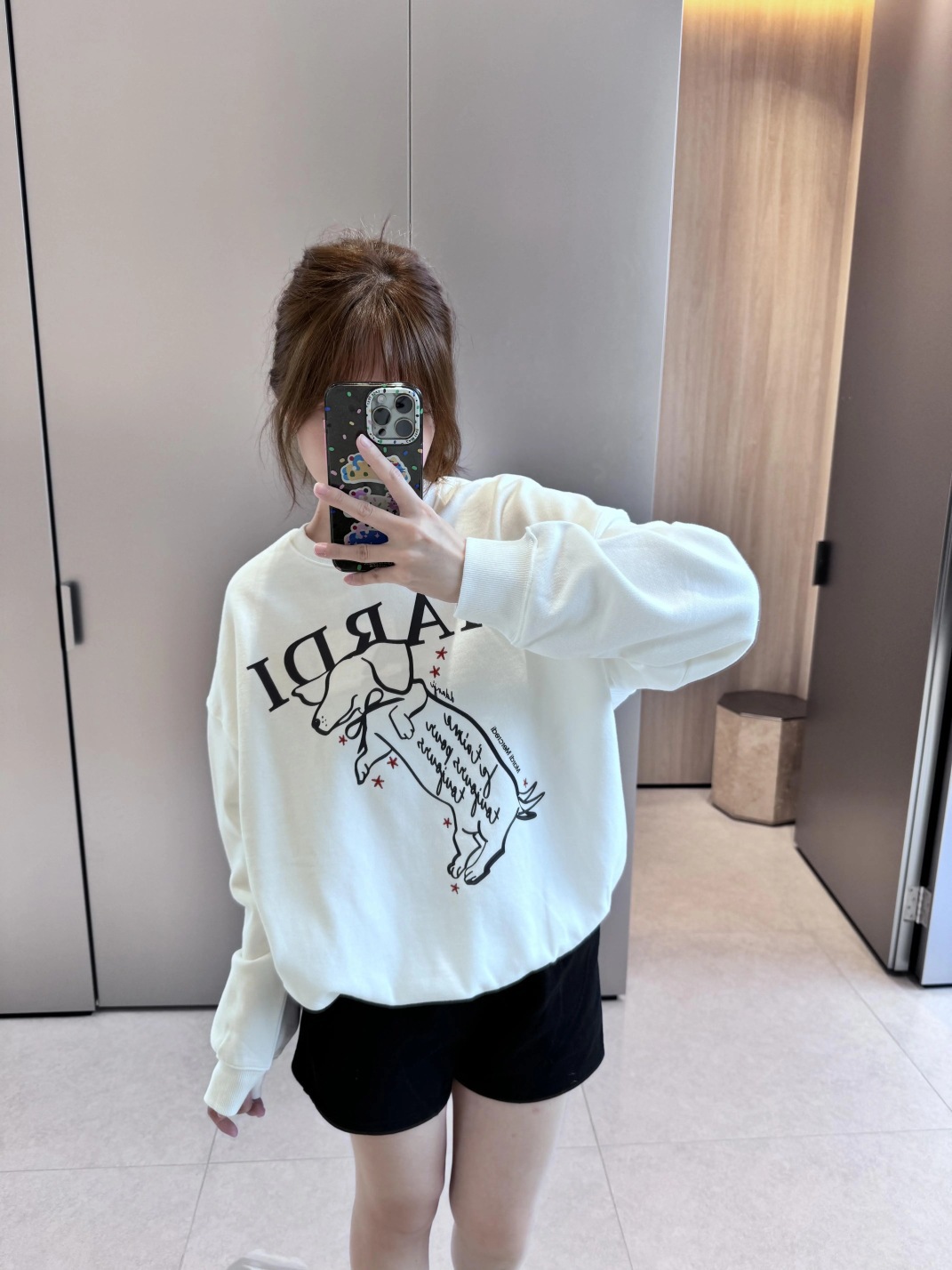 スポット韓国トレンドブランドマルディスウェットシャツレディースデイジー24新作プリントラウンドネックトップスドロップシッピング