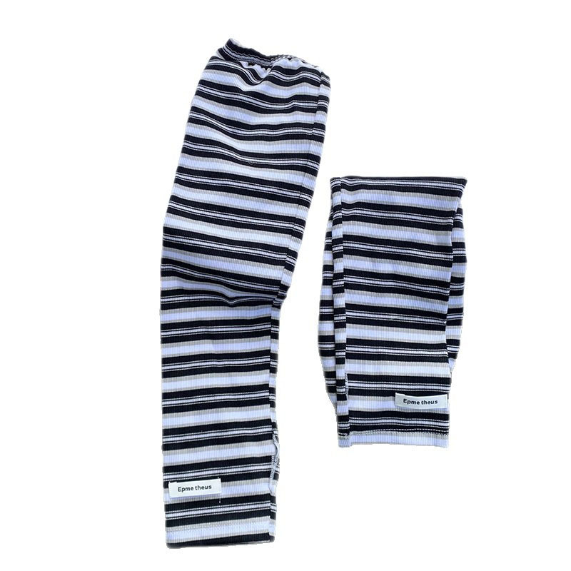 Funda de manga de hielo para hombre, protector solar a rayas, manga de hielo, conducción y conducción de verano, funda de manga de hielo, protector de brazo suelto y transpirable, brazalete