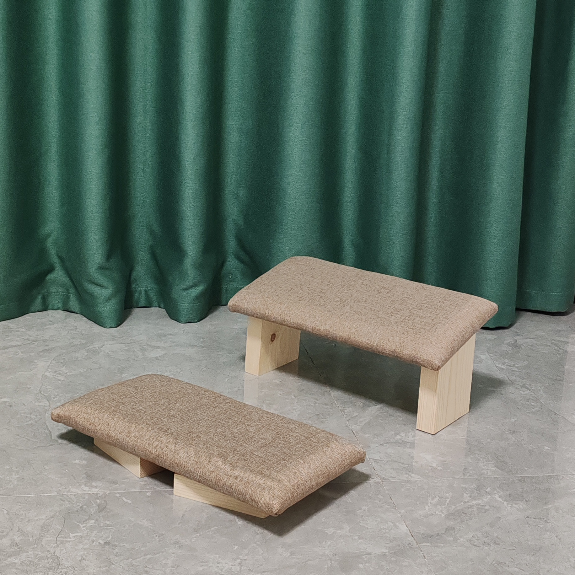 Taburete de meditación de madera sólida plegable, taburete de meditación, taburete de pierna, taburete de rodillas, taburete de rodillas, taburete inclinado