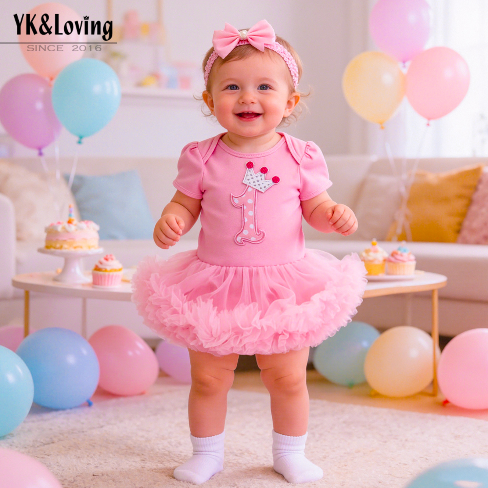 Brand dress girl's, mini-skirt, children's small princess costume, children's clothing, 0-2 years