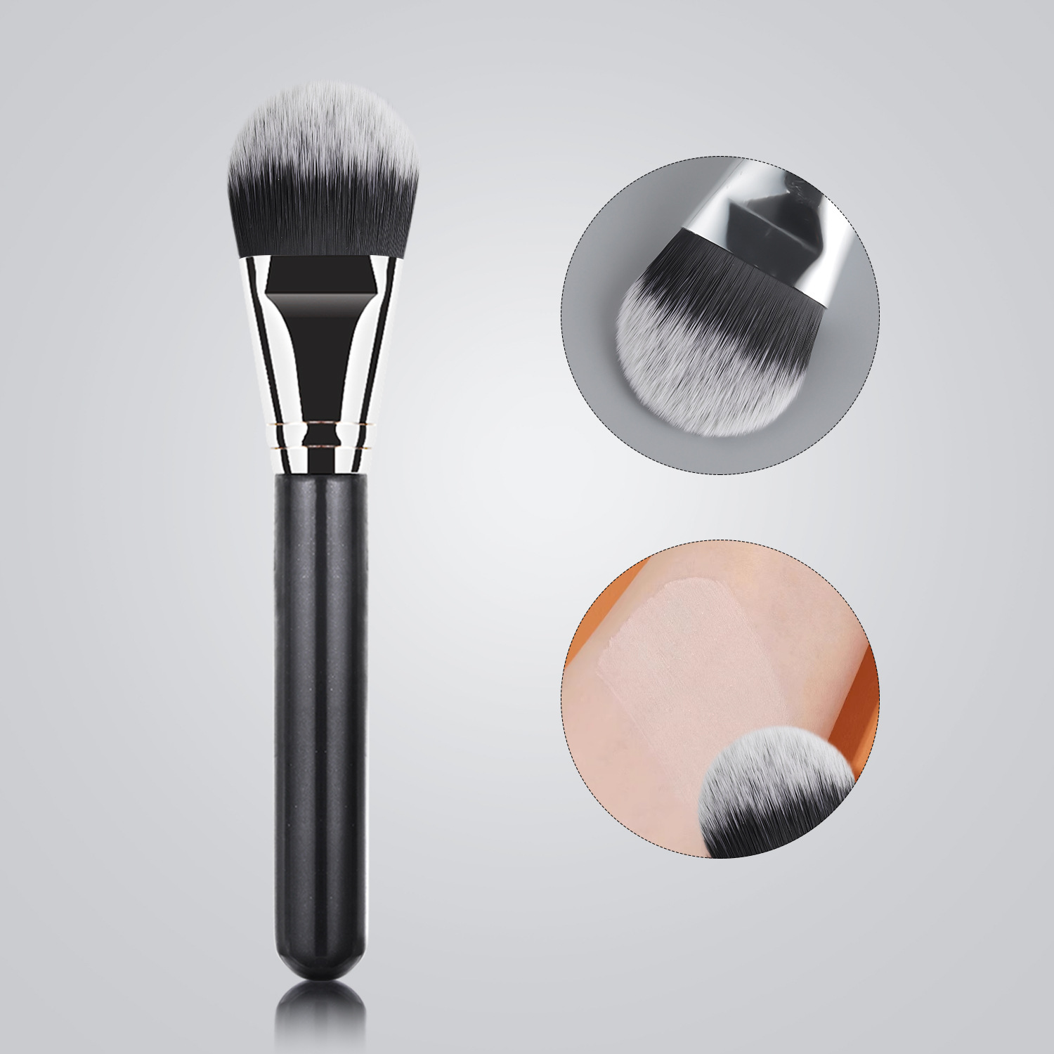 Sombra solo cepillo de maquillaje de alta calidad grande cepillo suelto cepillo de La Fundación cepillo de sombra de ojos cepillo en forma de abanico belleza