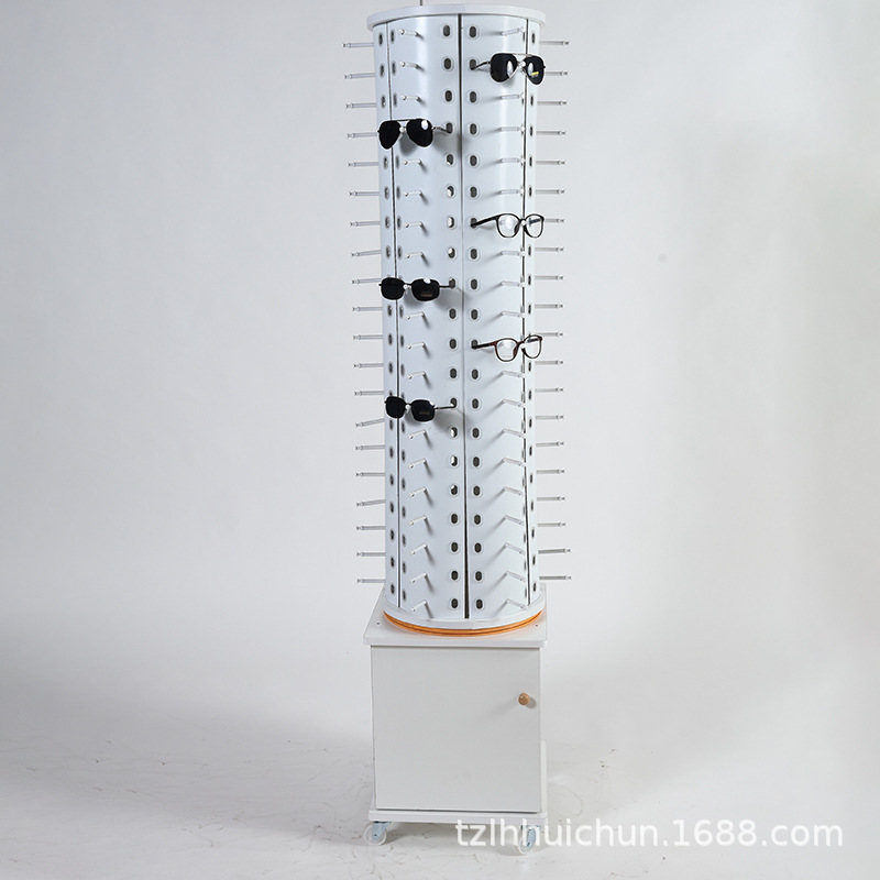 【汇春展架】多功能型展示架带柜子型 眼镜展示架 可放120付