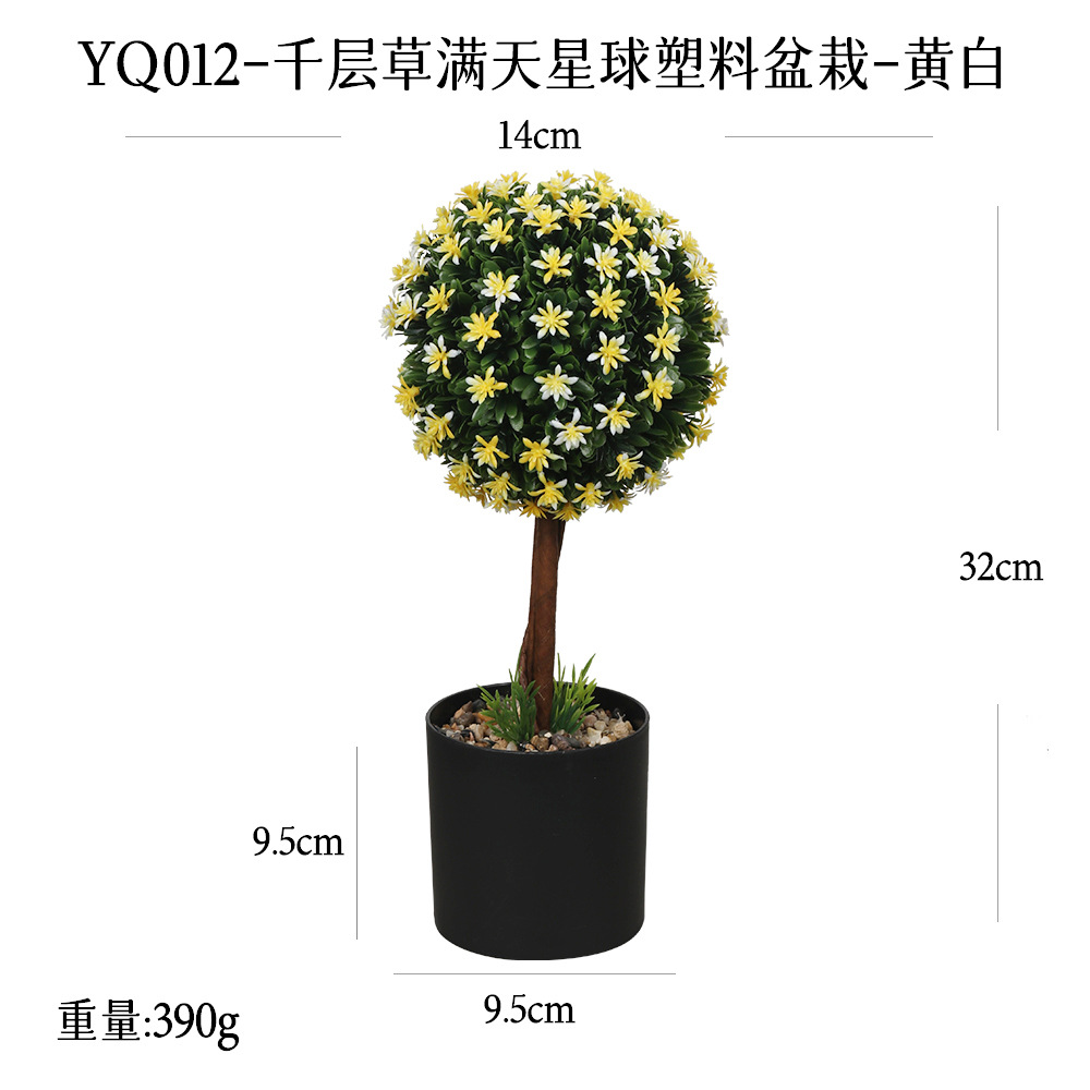 Más de 100 tipos de adornos de plantas con forma de bola redonda grande y combinaciones de plantas en maceta, populares en el comercio electrónico transfronterizo, adornos de plantas verdes para decoración del hogar, bonsáis artificiales.