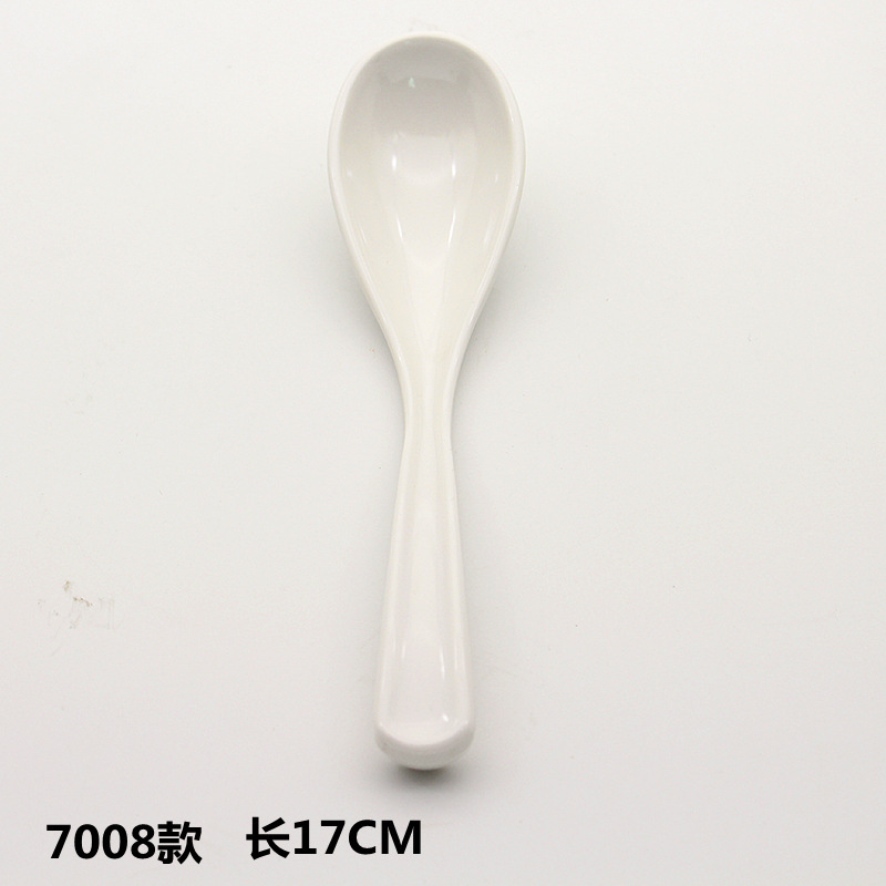 スプーンa5純白のメラミンスプーンのスープは磁器の食器の食堂の顔の碗の家庭の翼の尾のご飯のスプーンの義烏のメーカーに似せます。|undefined