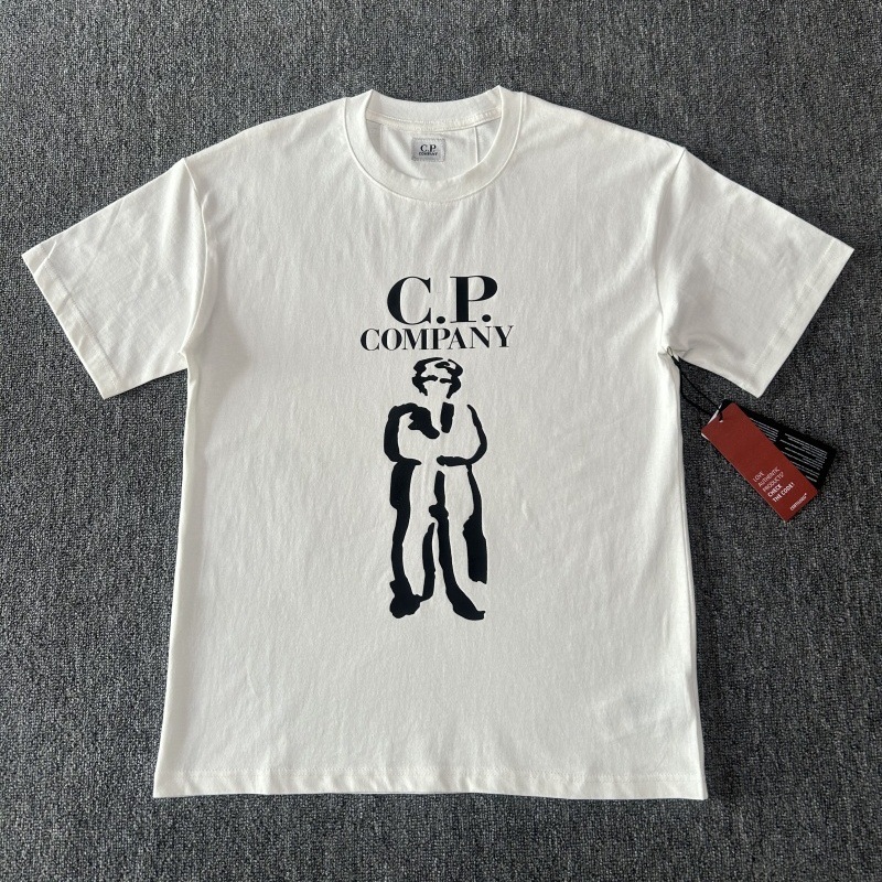 Company Dongdaemun 2025 Spring Short Sleeve Round Neck Letter Portrait New Print Cpt T-Shirt Sweat-Absorbing Loose Fit