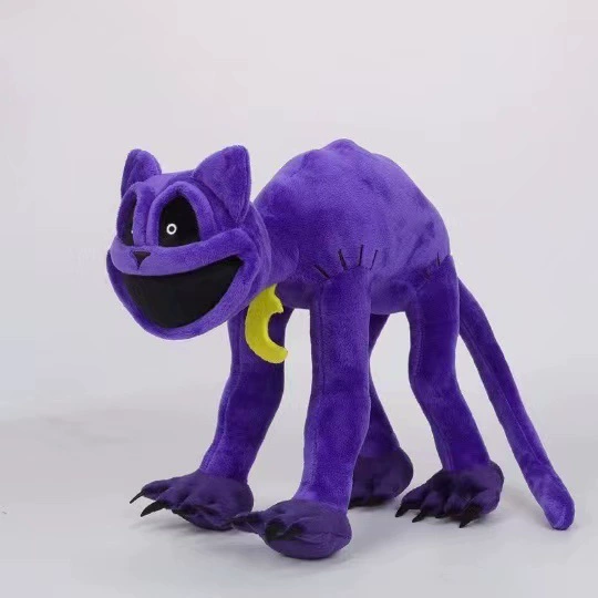 Cross-border smilingcritters dolls purple cat stuffed toy smiling animal monster plush toy spooky cute pet