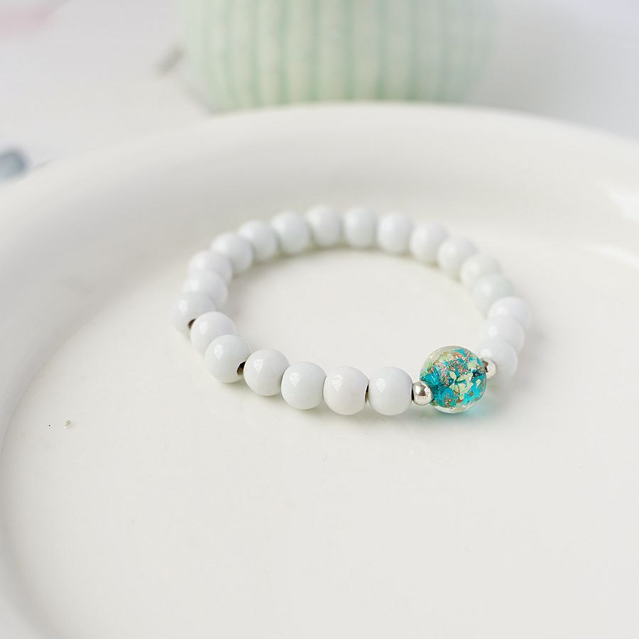 Simple Style Solid Color ceramics Beaded Unisex Bracelets 1 Piece