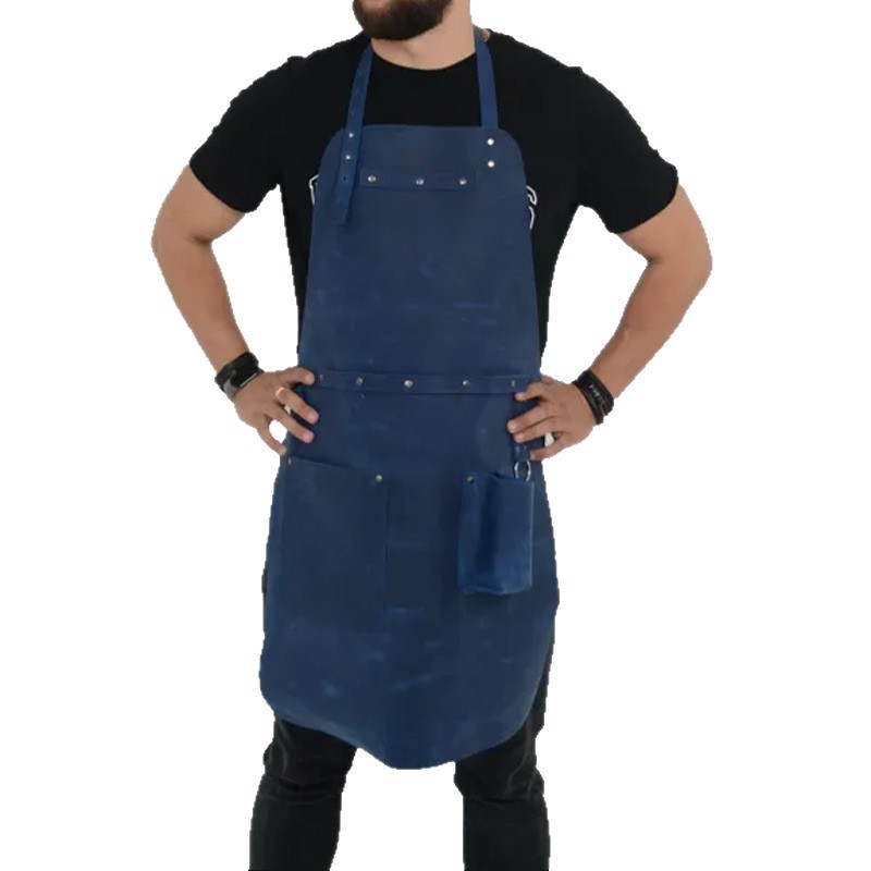 Ventas transfronterizas calientes nórdicas delantal de piel pu impresión logo personalizado pesquería cocina delantal a prueba de agua a prueba de aceite