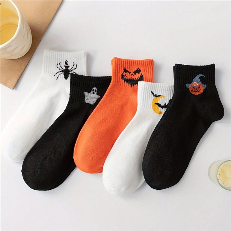 Socks for Men, Cross-Border Popular Original Stylish, Interesting Couple Models, Deodorant and Sweat-Absorbent Casual Socks, Halloween Socks