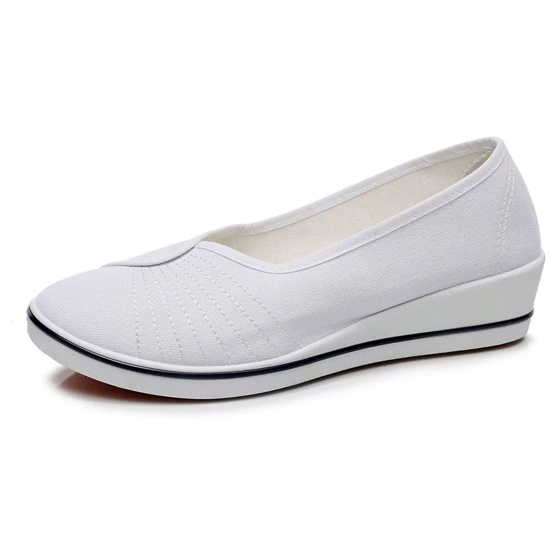 White black nurse uniform, cloth footwear, work white shoes, for beauty salons