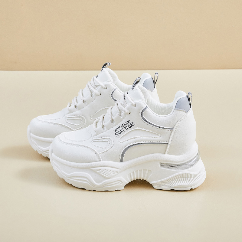 Zapatillas de Plataforma para Mujer AT901-1, PU, Suela de Caucho, con Aumento de Estatura, para Uso Diario