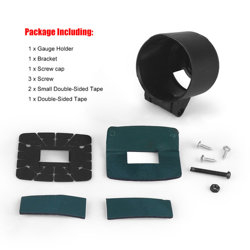 Car modification 2-inch 52mm dashboard bracket dashboard cup single hole black short dashboard cover