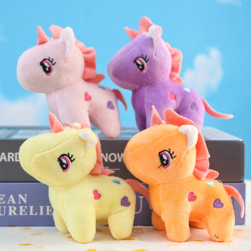 Unicorn Pony Wedding Throw Little Doll Pony Pendant Plush Toy Doll Doll Keychain Pendant