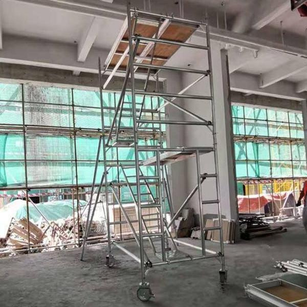 创笙快装脚手架 铝合金带梯维修维护佛山厂家双宽脚手架SUV,SGS脚