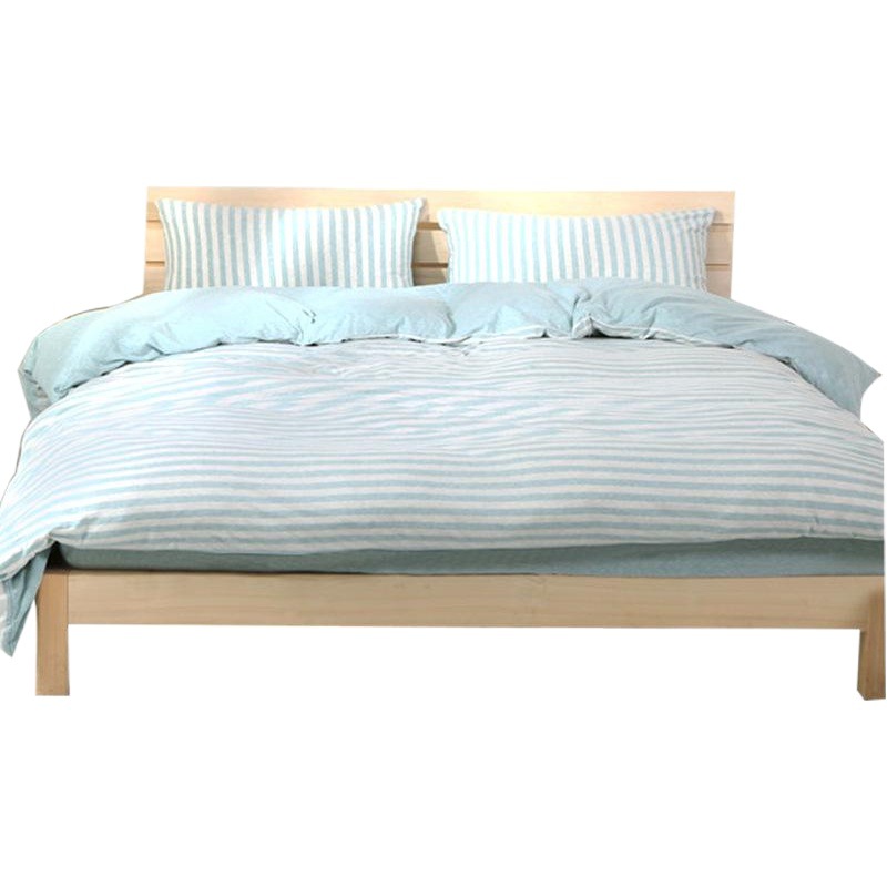 Class a Tianzhu Cotton Quilt Cover Japanese Style Knitted Cotton Stripesd Quilt Cover Single Product Bedding Dropshipping Single Double Wholesale