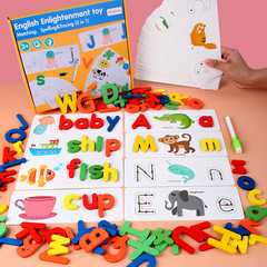 New Product Wholesale English Enlightenment Educational Toys 05 Children's Word Puzzles English Alphabet Description Cognitive Smart Toys Cross-border