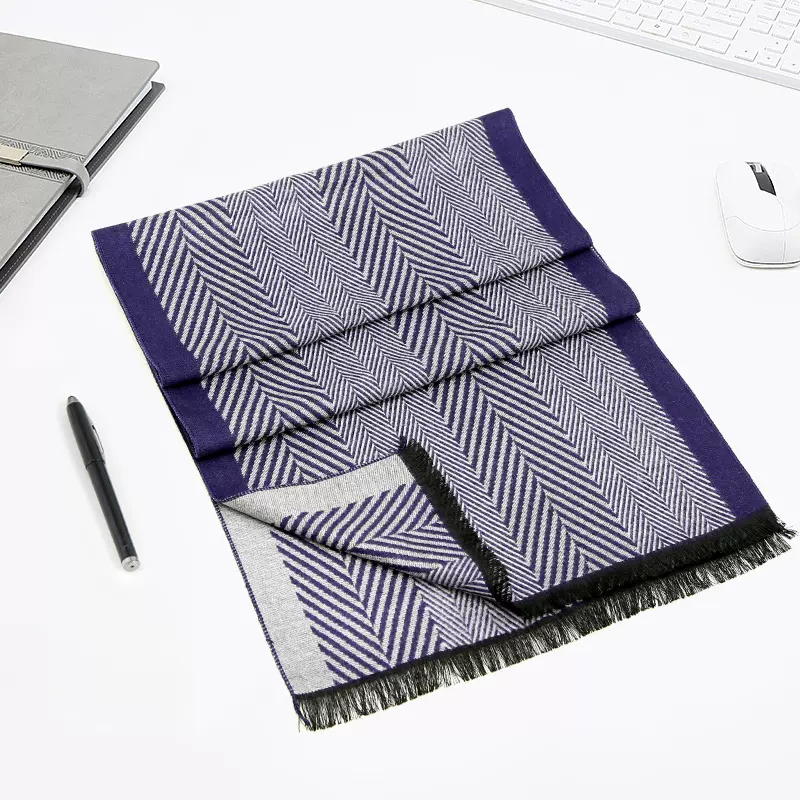 现货新款男士围巾冬季保暖长款仿羊绒围脖百搭简约时尚男厂家批发