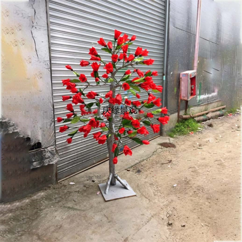 仿真木棉花树人造假树装饰酒店商场餐馆庭院别墅布景道具摆件