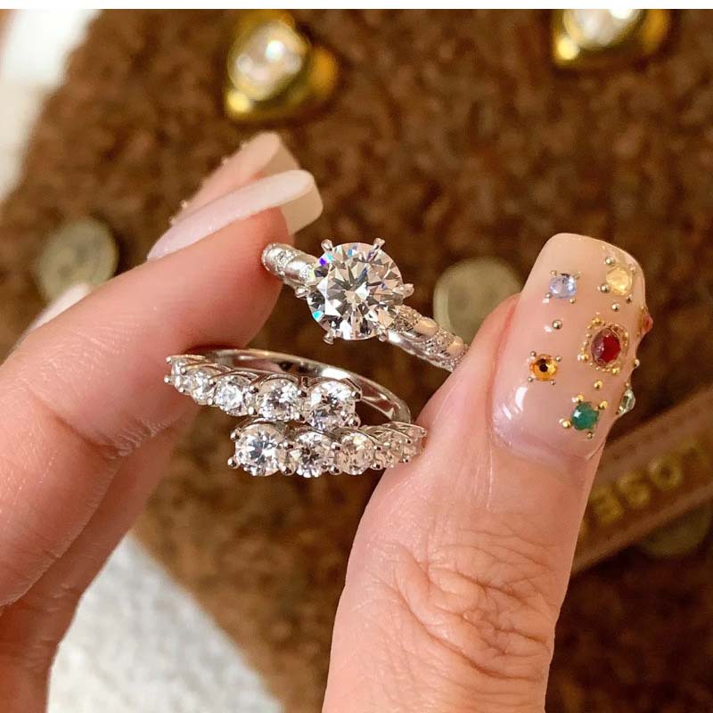 Vintage open ring met geborsteld zirconia voor dames exclusief_voghion.com