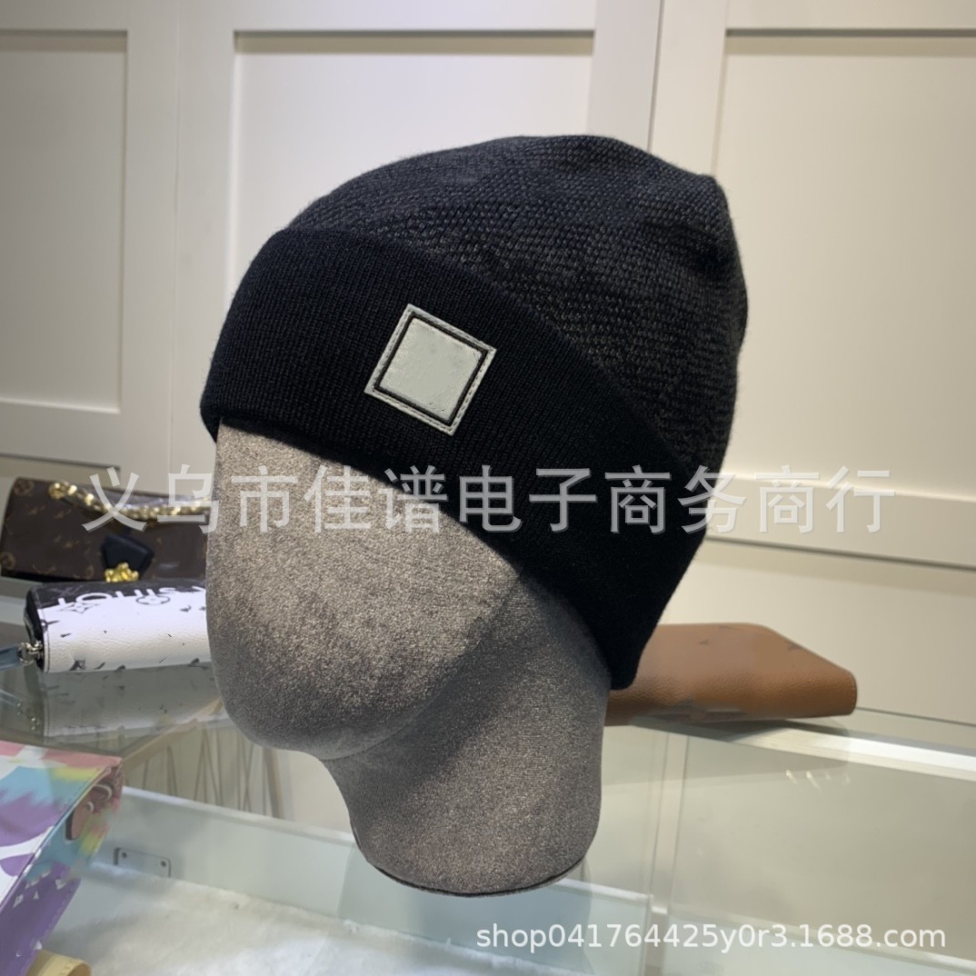 thumbnail for Winter Korean version of warm letters wool knitted hat men&#039;s and women&#039;s personality Tide brand fashion simple hip hop hat wholesale
