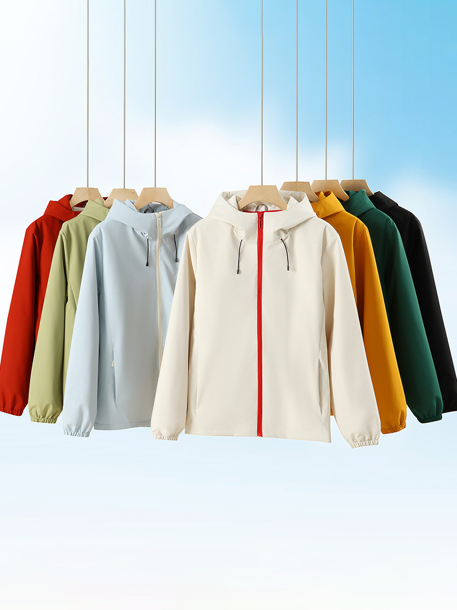 Chaqueta Cortavientos de Trabajo para Hombre de Poliéster Impermeable A prueba de viento para Uso Diario