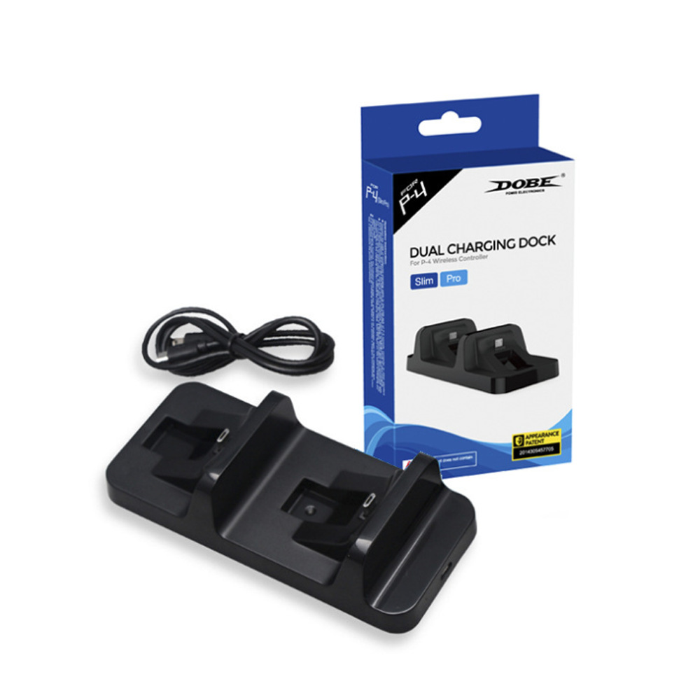 DOBE PS4 / Slim / Pro Dual Handle Cargador de mango inalámbrico PS4 Dual Handle Cargador TP4-002