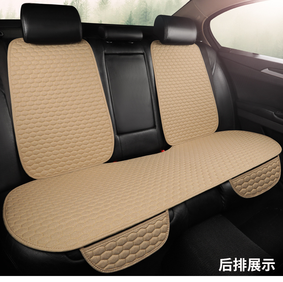 Cojín de asiento de coche de lino natural material respetuoso del medio ambiente cubierta de asiento de coche totalmente rodeado cojín de asiento de coche
