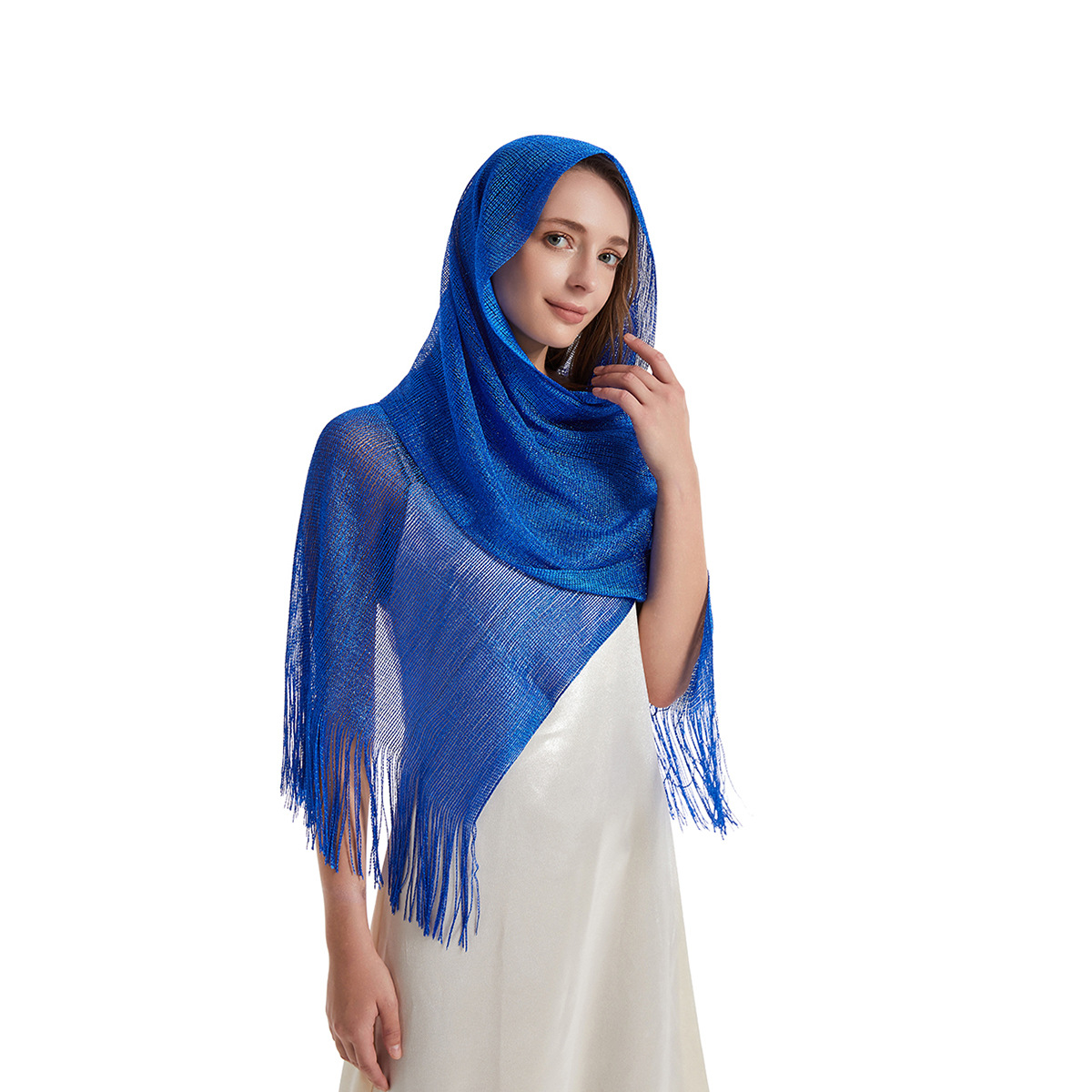 Women's Fashion Solid Color Polyester Tassel Shawls display picture 99