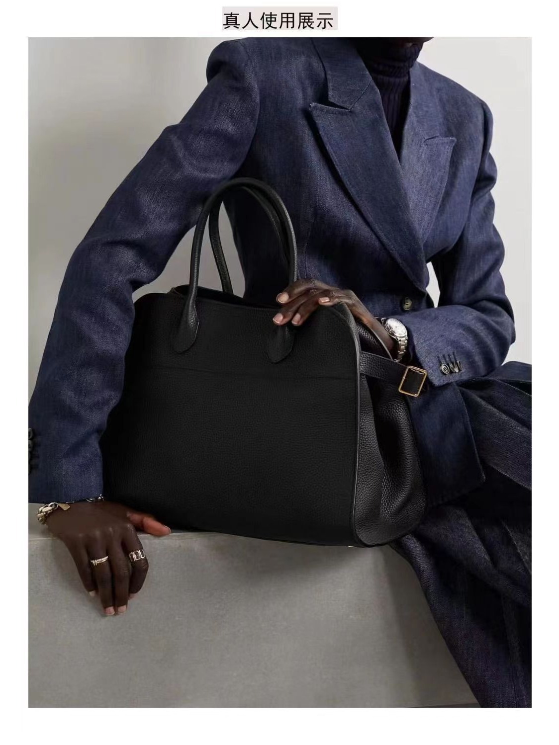 牛革レトロバッグ新型大容量トートバッグ本革百合通勤シングルショルダーバッグ女性ボストンバッグ