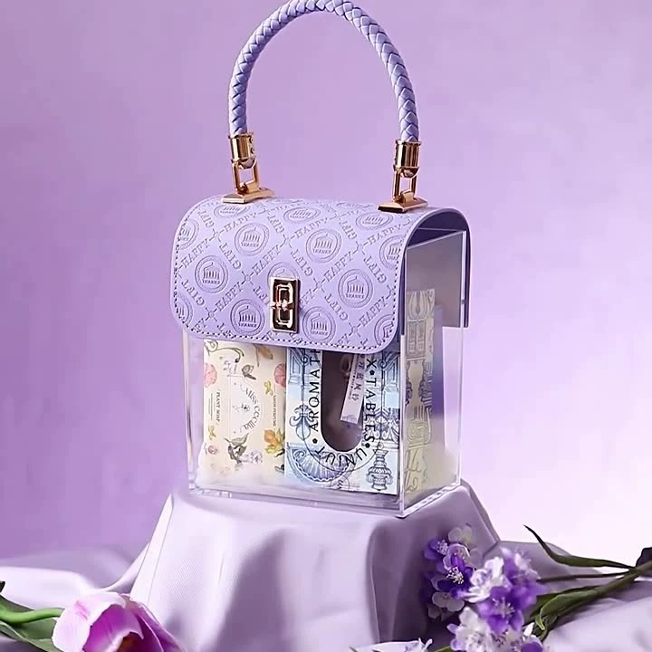Acrylic transparent handheld gift box, set, pack, (Physicals), new collection, light luxury style
