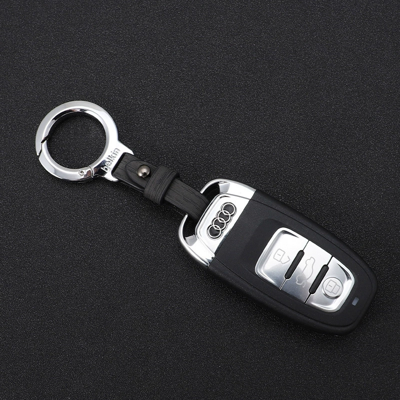 Высококачественная изысканная двусторонняя кожаная пряжка с матовым модным кожаным автомобильным брелоком, легкий роскошный брелок, креативный брелок