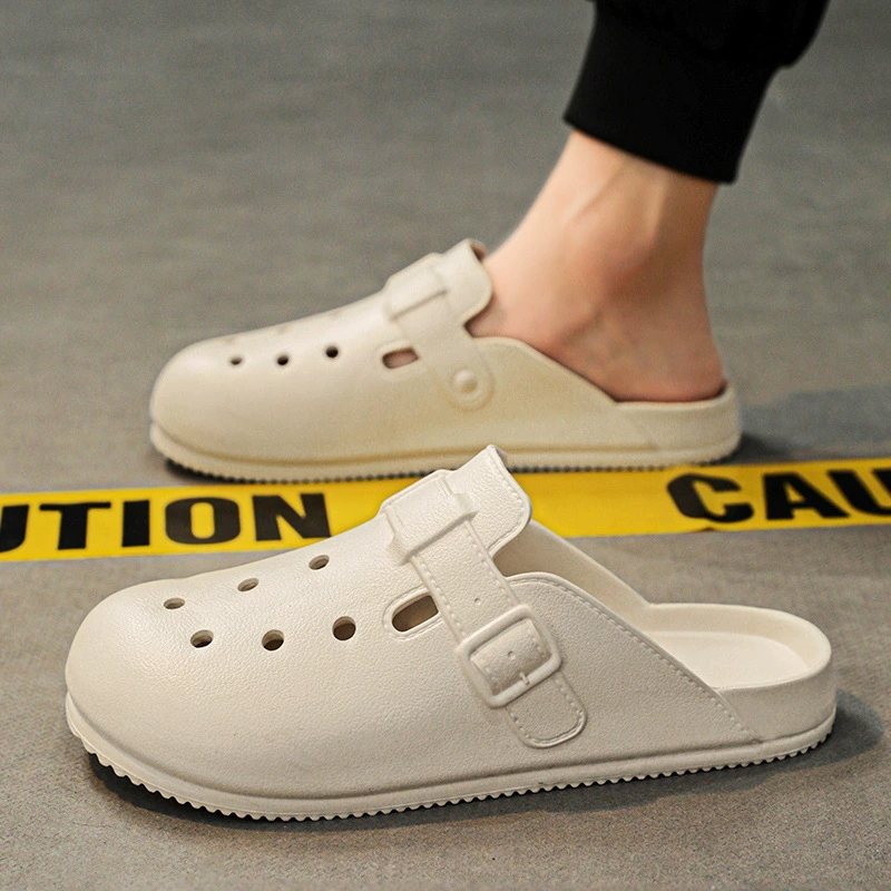 Трансграничные большие размеры корейские модные тапочки мужские летние ленивые