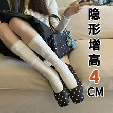 2026春季复古波点单鞋女小个子内增高百搭玛丽珍芭蕾舞鞋平底鞋女