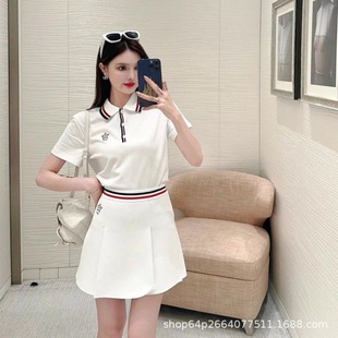 Nanyou Haute Couture D Home 25 Spring/Summer Star Embroidery Contrast Color Polo Shirt Fashion Casual Versatile Short Sleeve Top for Women