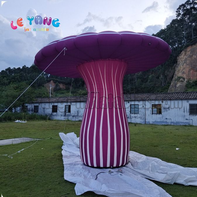 创意发光蘑菇活动派对led装饰植物展会艺术造型拍照充气美陈气模