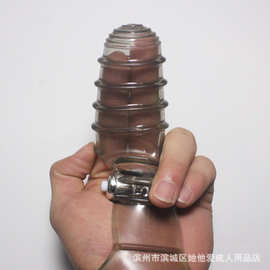 震动狼牙套男用手指抠抠套双开口螺纹颗粒套成人用品道具