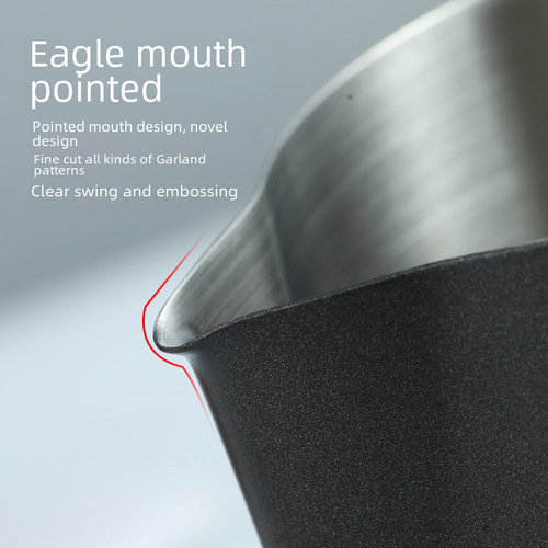 CremaCreations Latte Cup 304 Stainless Steel with Graduations Milk Pitcher Dripping Milk Cup Thick Frothing Cup Wholesale