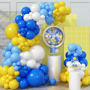 Cross-border Snow White Theme Balloon suit Red Yellow Blue Latex Balloon Cartoon Theme Princess Birthday Arrangement