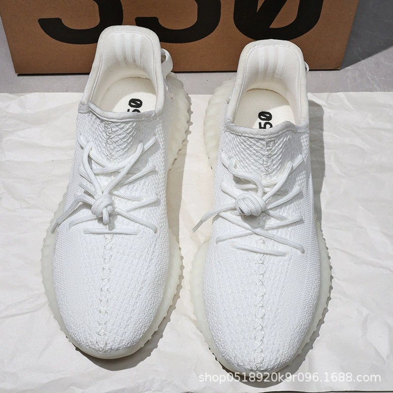 Все белые кокосовые туфли Baiyi, мужская дышащая спортивная обувь Baiyi Coconut 350, модная повседневная мужская обувь для бега