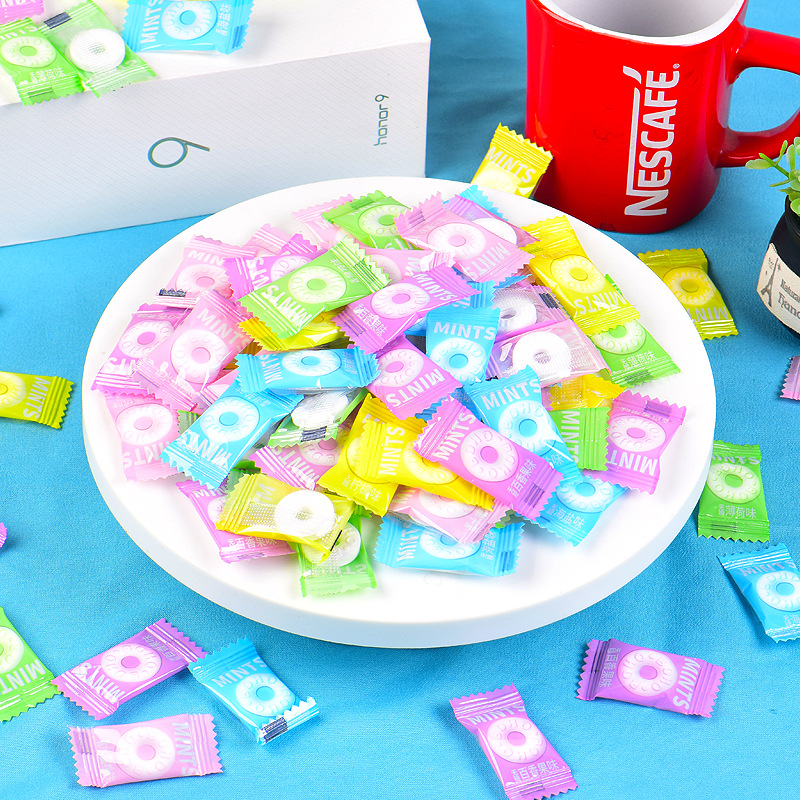 無蔗糖薄荷糖網紅糖果老式強勁型海鹽清涼清口糖口氣清新糖散裝