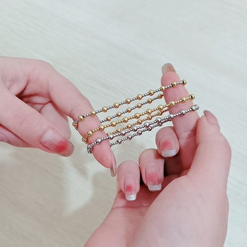 10g Weight Bracelets, Necklace Classification 1 Piece, 1 Set Quantity Holiday, Daily Occasion 304 Stainless Steel Material Geometric Pattern Women's Gender Plating Design Simple Style, Classic Style Style 1 Piece 1 Set 304 Stainless Steel Bracelets Necklace 10