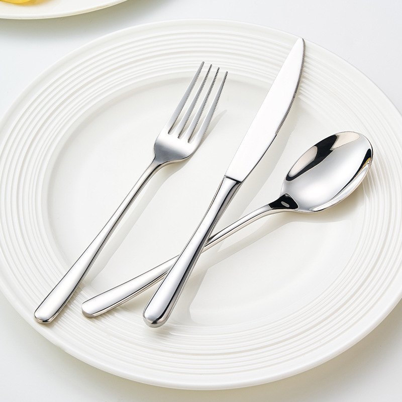 316L Stainless Steel Western-Style Knife, Fork, and Spoon Set, Thickened Western-Style Tableware Set for Restaurant Steak Knife and Fork, Household Dining Spoon