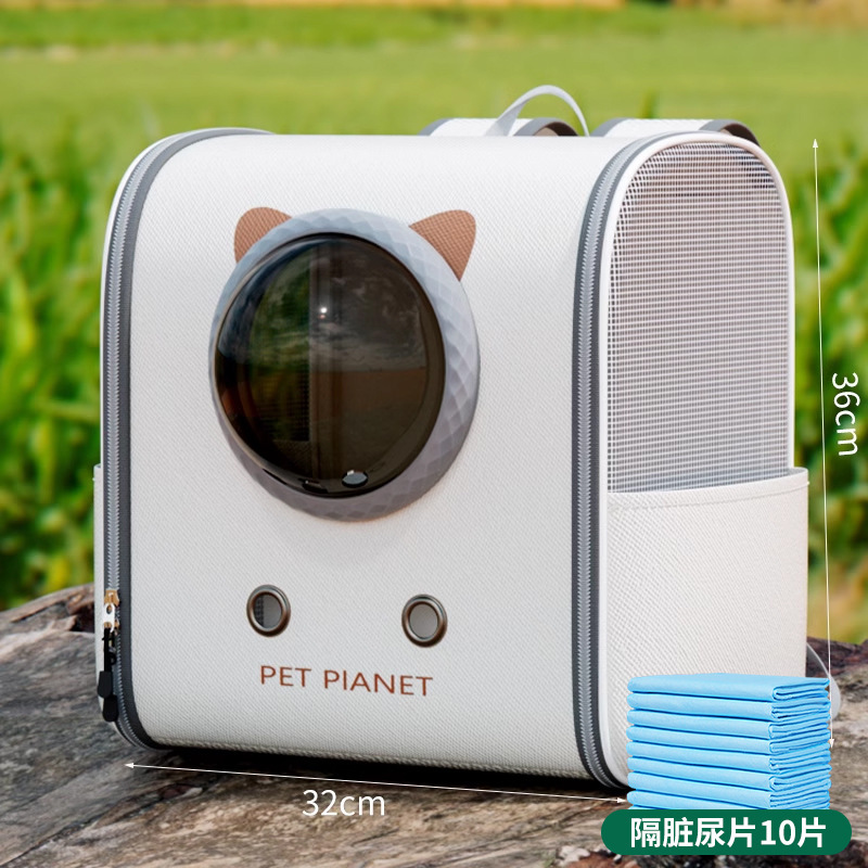 猫バッグスペースカプセルバックパック大容量ペットバックパックスクールバッグポータブル外出猫と犬抗ストレス猫ケージ|undefined