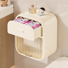浴室トイレットペーパーボックストイレットペーパーボックスタオルロール紙多機能収納ラックペーパーボックス生理用ナプキン収納ボックス