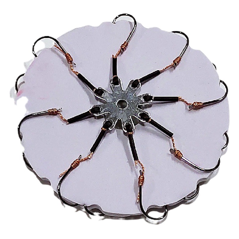 Eight-claw flap hook 12 hook clip cake hook large plate silver carp and bighead sea pole plate hook square hook explosive hook Yunan replica hook
