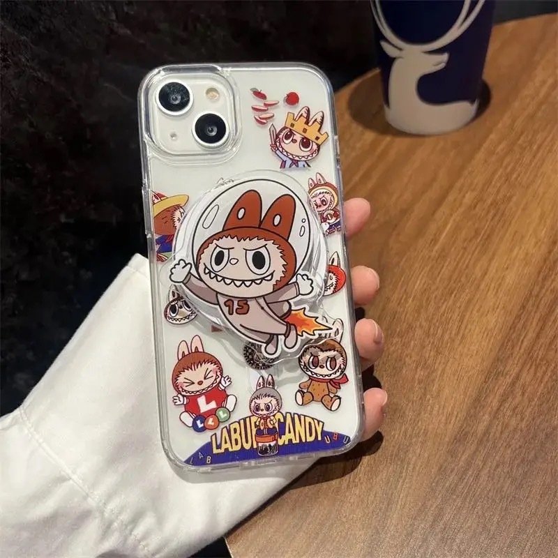 漫画ケーキ labubu 磁気スタンド付き Apple 16promax 携帯電話ケース 1514 ソフト 13 女性 1211|undefined